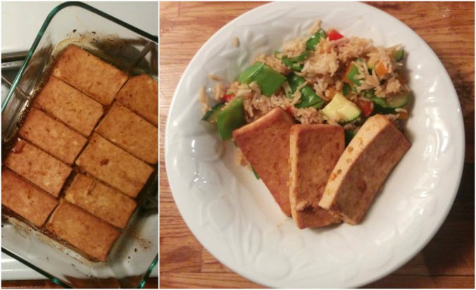 Tofu à l'orange - collage